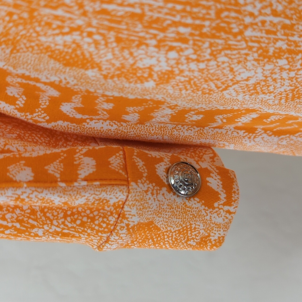 Diane Von Furstenberg Celeste Long Sleeve Romper in Orange Oasis Snakeskin 4 - Picture 4 of 11